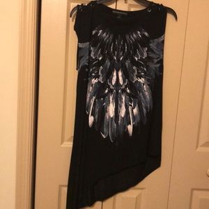 Black feather top
